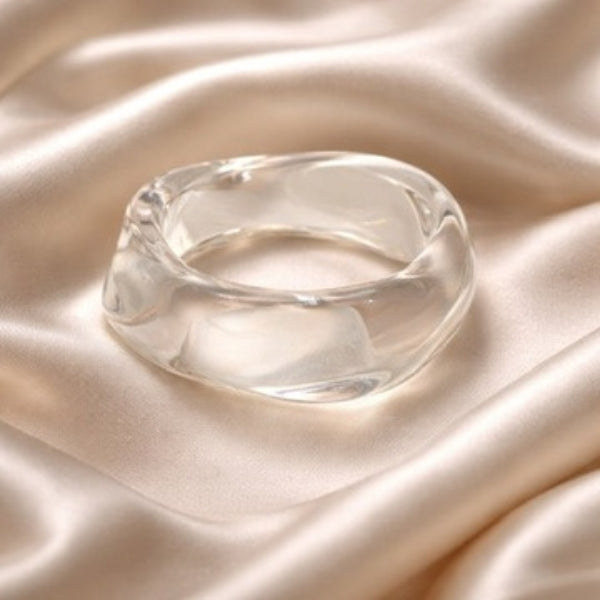 Wavy Lucite Bangle Bracelet