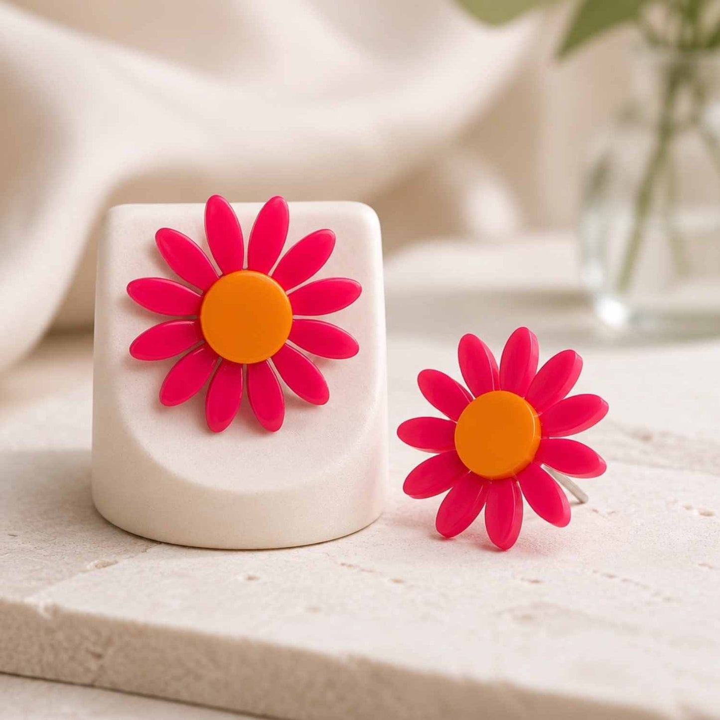 Daisy Earrings – Floral Acrylic Earrings in 3 Styles