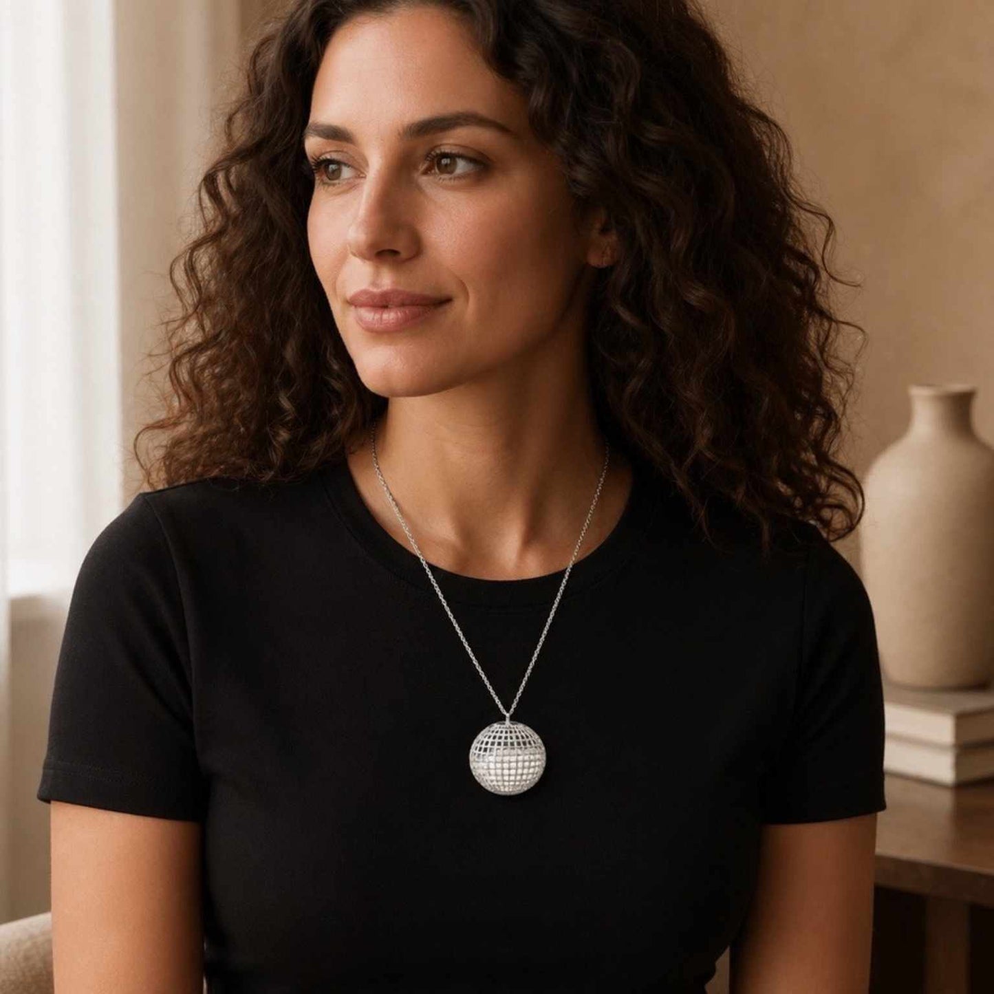 Disco Ball Necklace