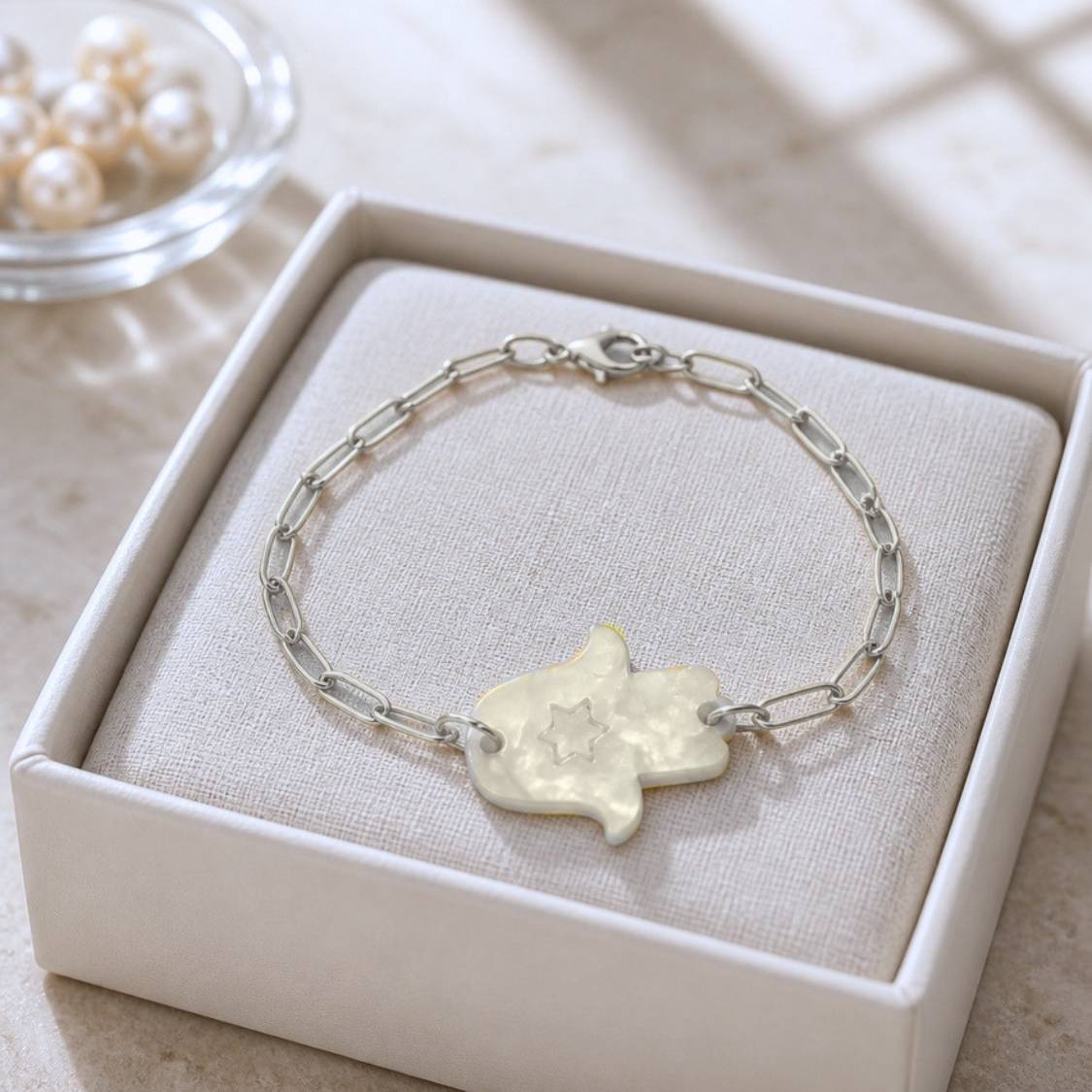 Hamsa Star of David Anklet