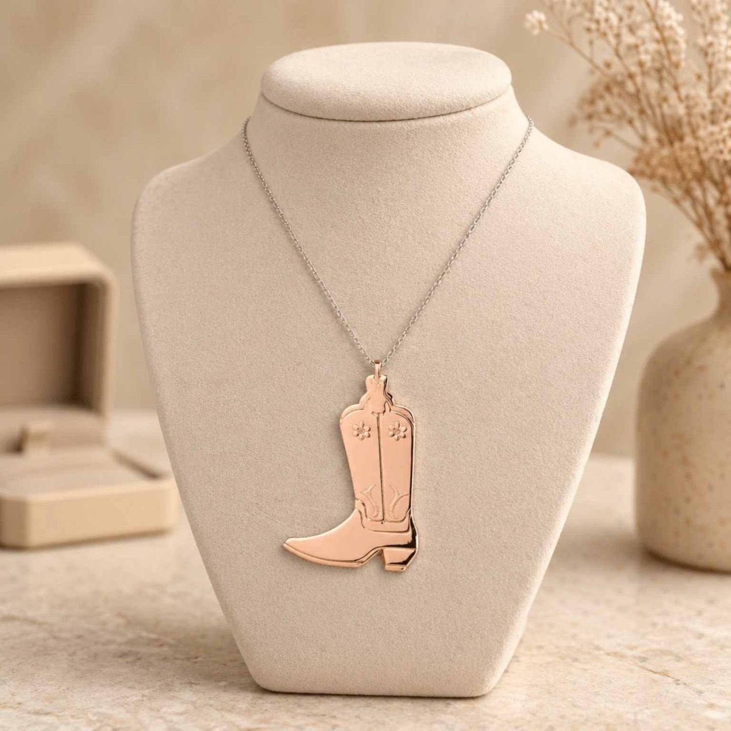 Cowboy Boot Necklace ā Western Style Acrylic Pendant | SassyBirds