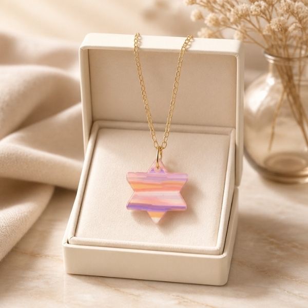 Star of David Charm Necklace