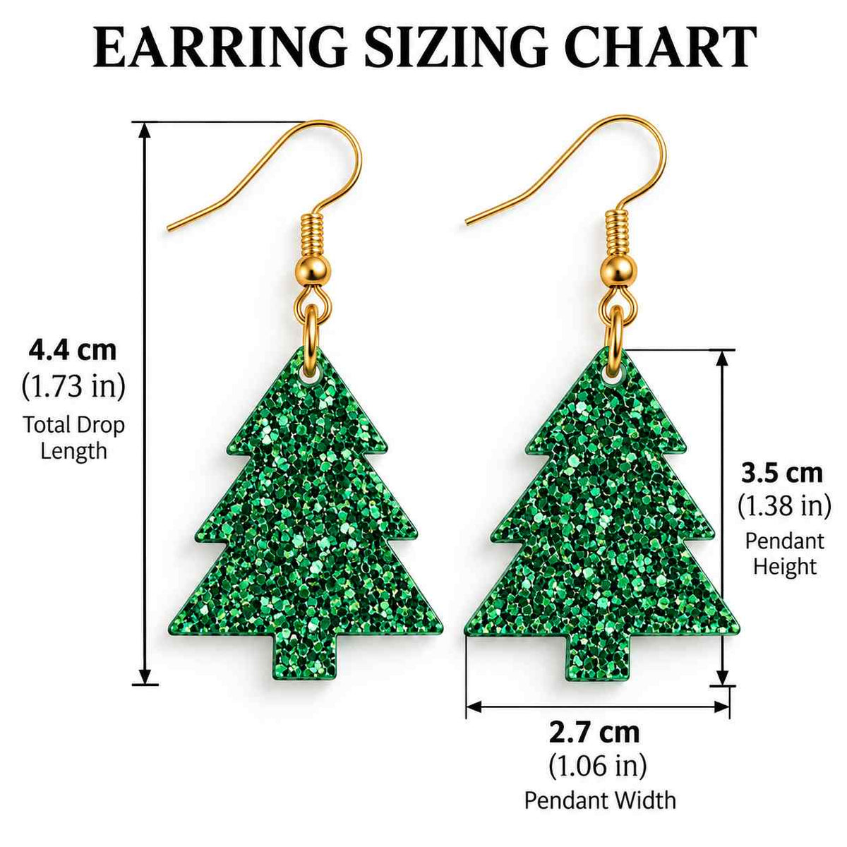 Christmas Tree Earrings - PREORDER