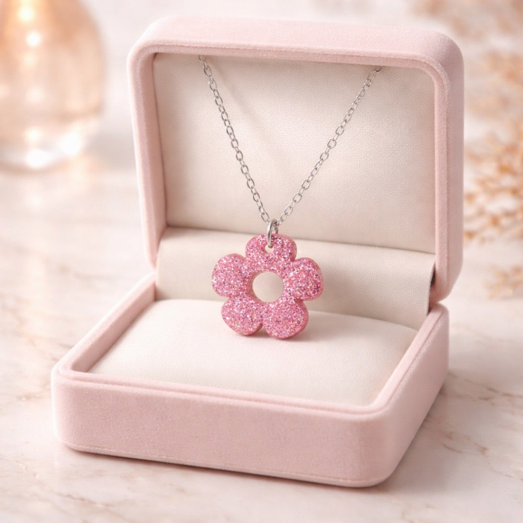 Bloom Flower Midi Earring & Necklace Set
