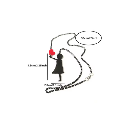 "Banksy" Girl with Heart