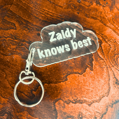 "[Blank] Knows Best" Personalized Bag Tag