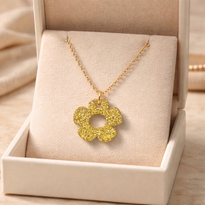 Bloom Flower Midi Earring & Necklace Set