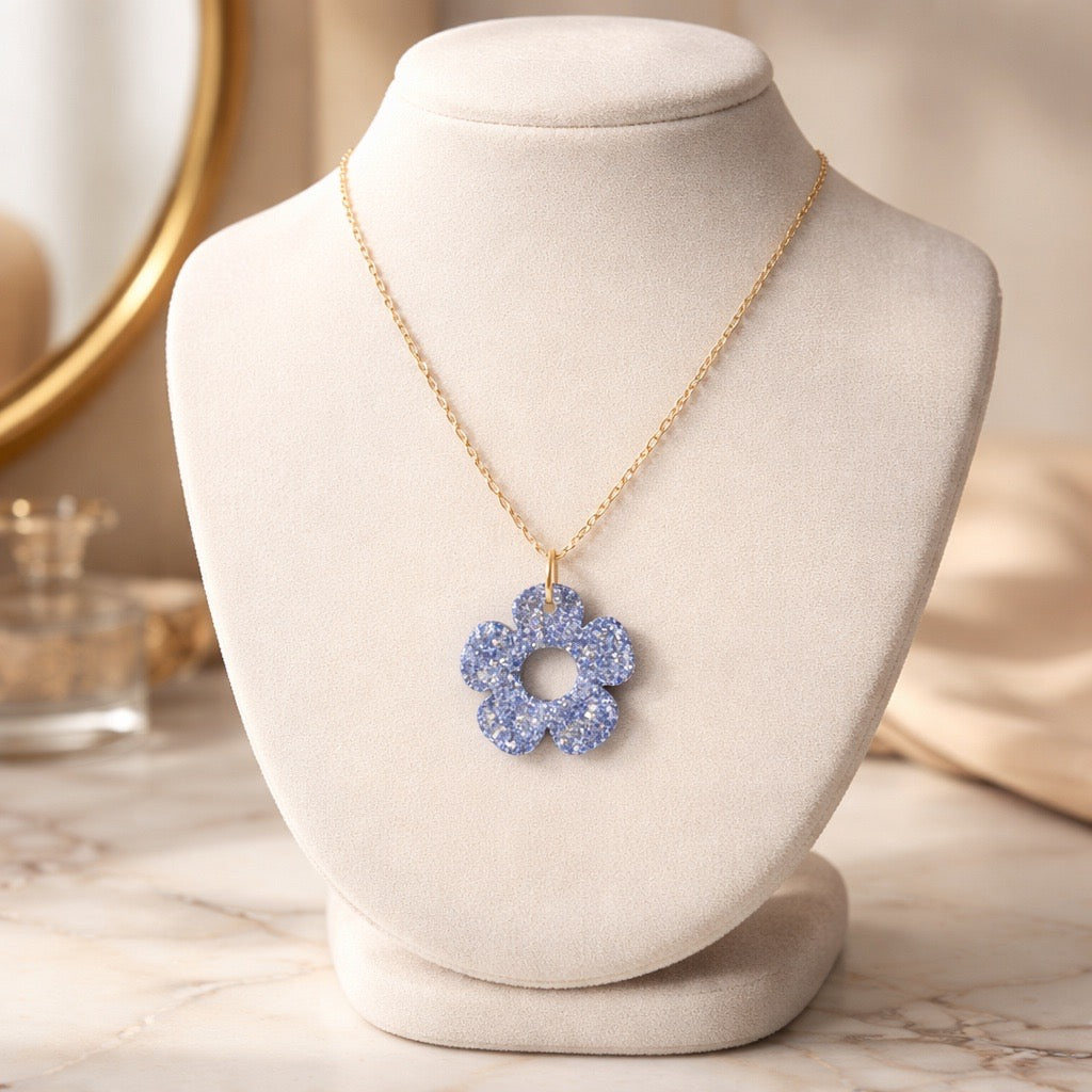 Bloom Flower Midi Earring & Necklace Set