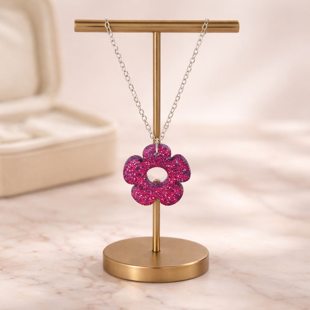 Bloom Flower Midi Earring & Necklace Set