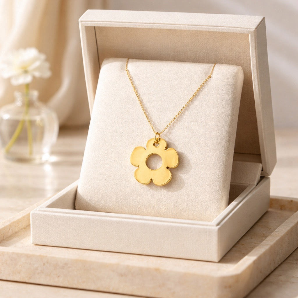 Bloom Flower Midi Earring & Necklace Set