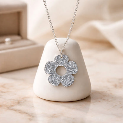 Bloom Flower Midi Earring & Necklace Set