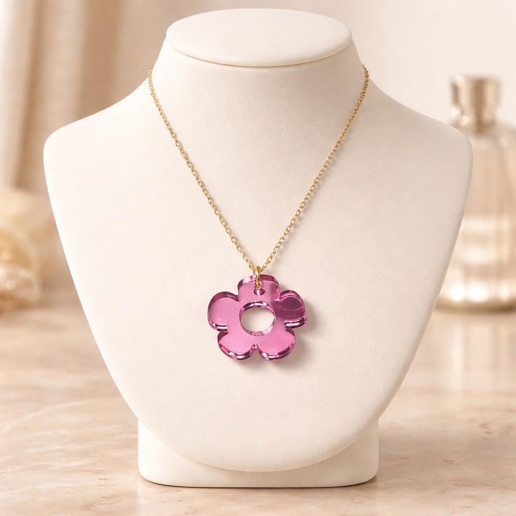 Bloom Flower Midi Earring & Necklace Set