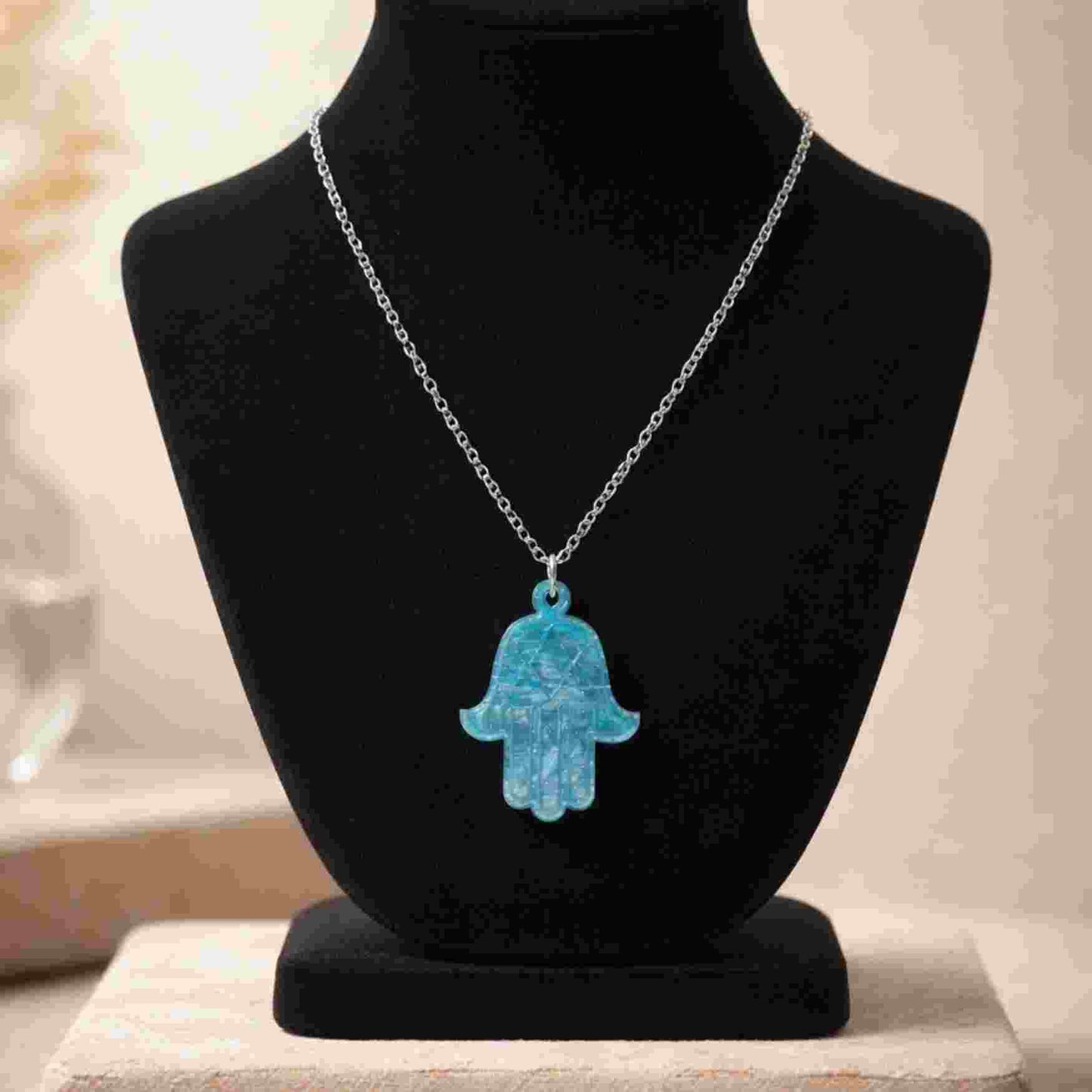 Hamsa Star of David Necklace – Jewish Protection Pendant