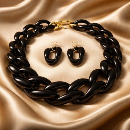 Black Cuban Link Necklace