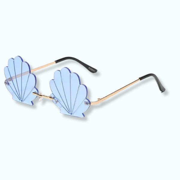 Blue  lens Sea shell sunglasses