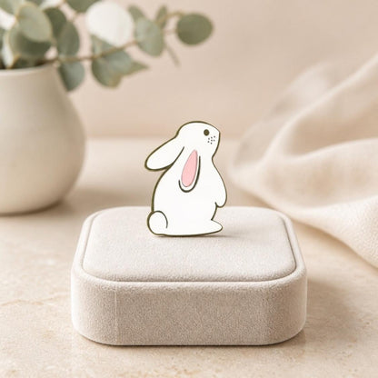White Bunny Pin