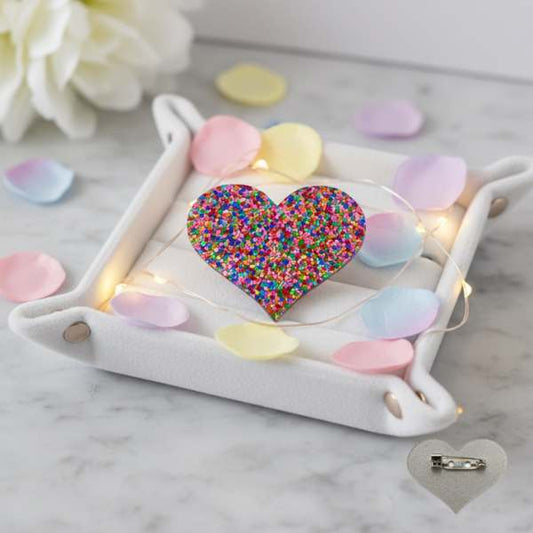 Love Heart Pin – Custom Acrylic Heart Brooch