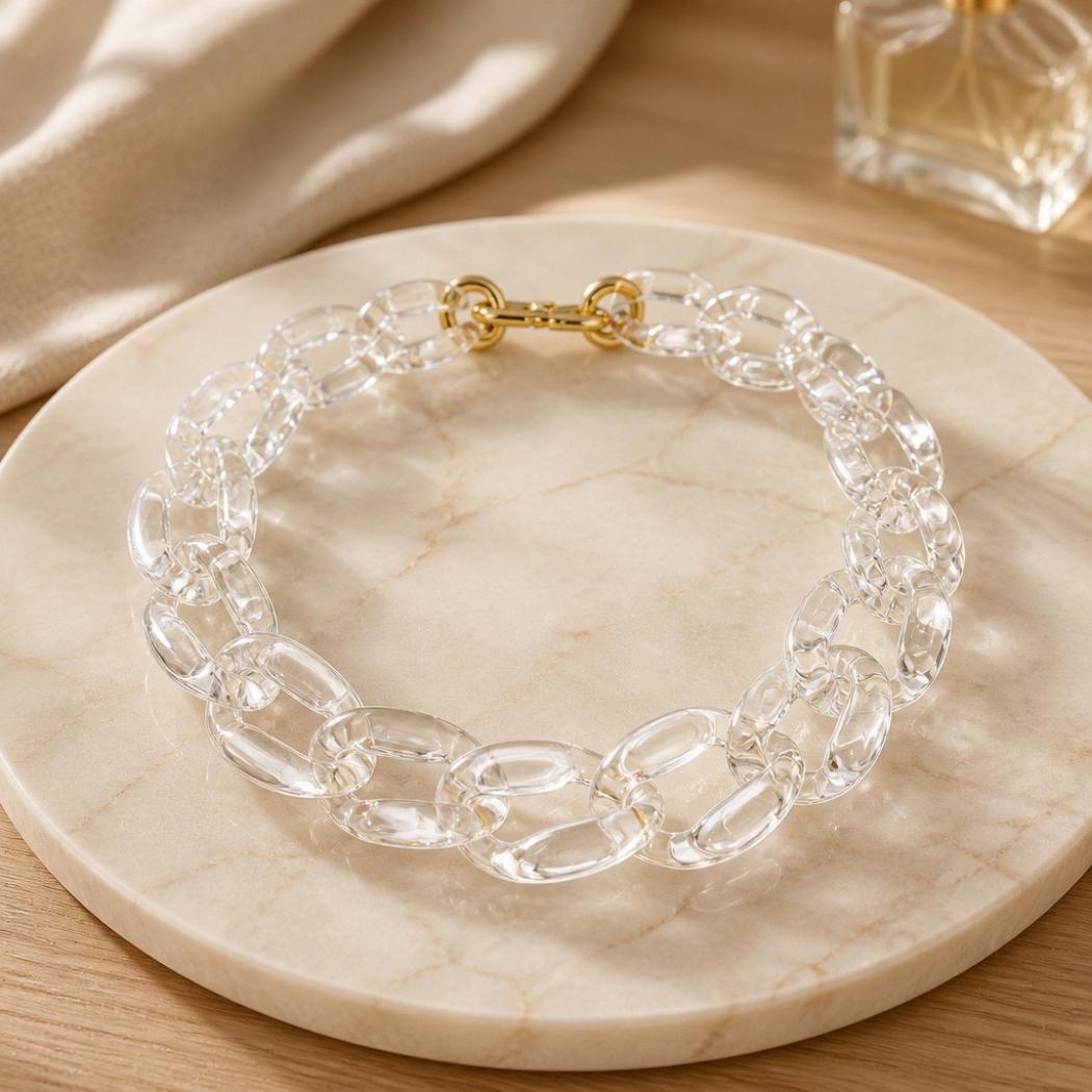 Lucite Cuban Link Necklace