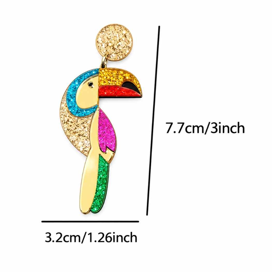 Tropical Toucan Statement Earrings
