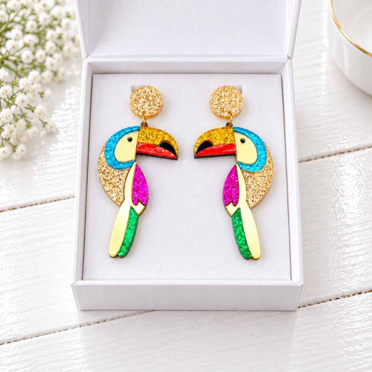 Tropical Toucan Statement Earrings