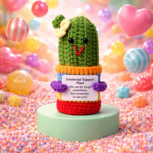 Camila the Cactus Crochet Stuffed Animal with Positive Affirmation