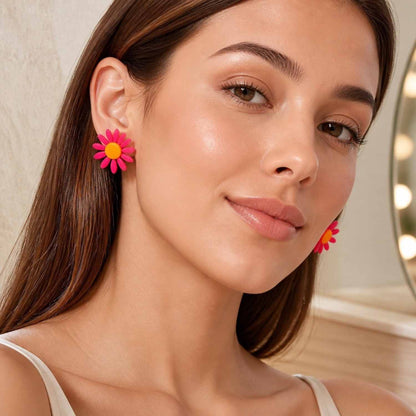 Daisy Earrings – Floral Acrylic Earrings in 3 Styles