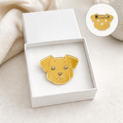 Dog Mirror Pin