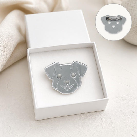 Dog Mirror Pin