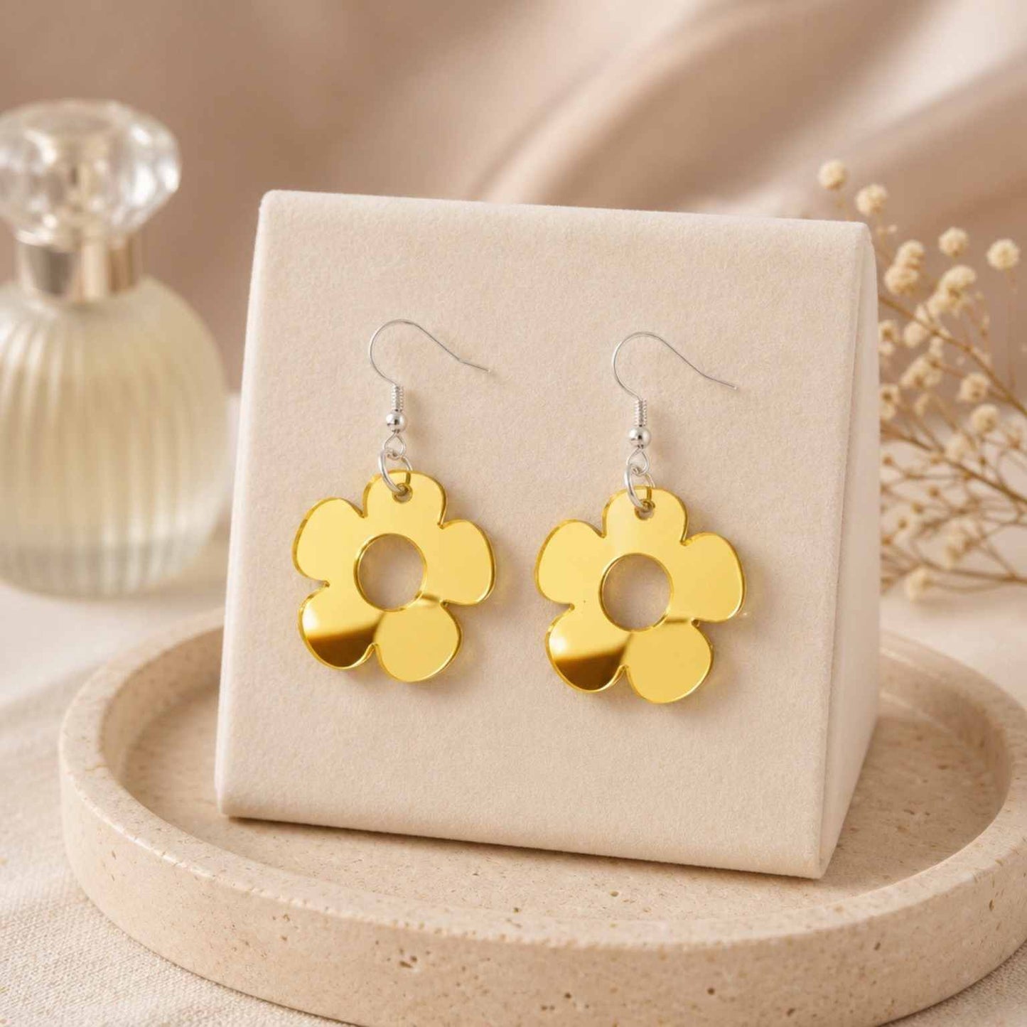 Bloom Flower Midi Earring & Necklace Set