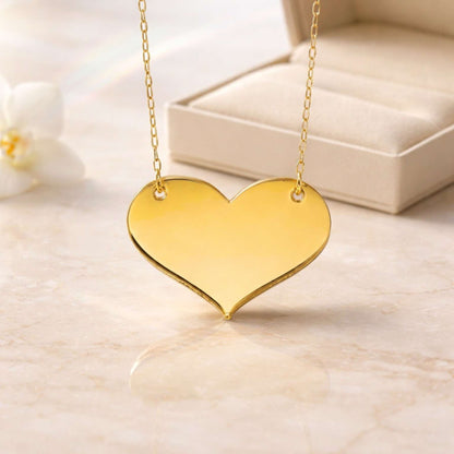 Love Heart Maxi Necklace | Mirror, Glitter & Acrylic | SassyBirds
