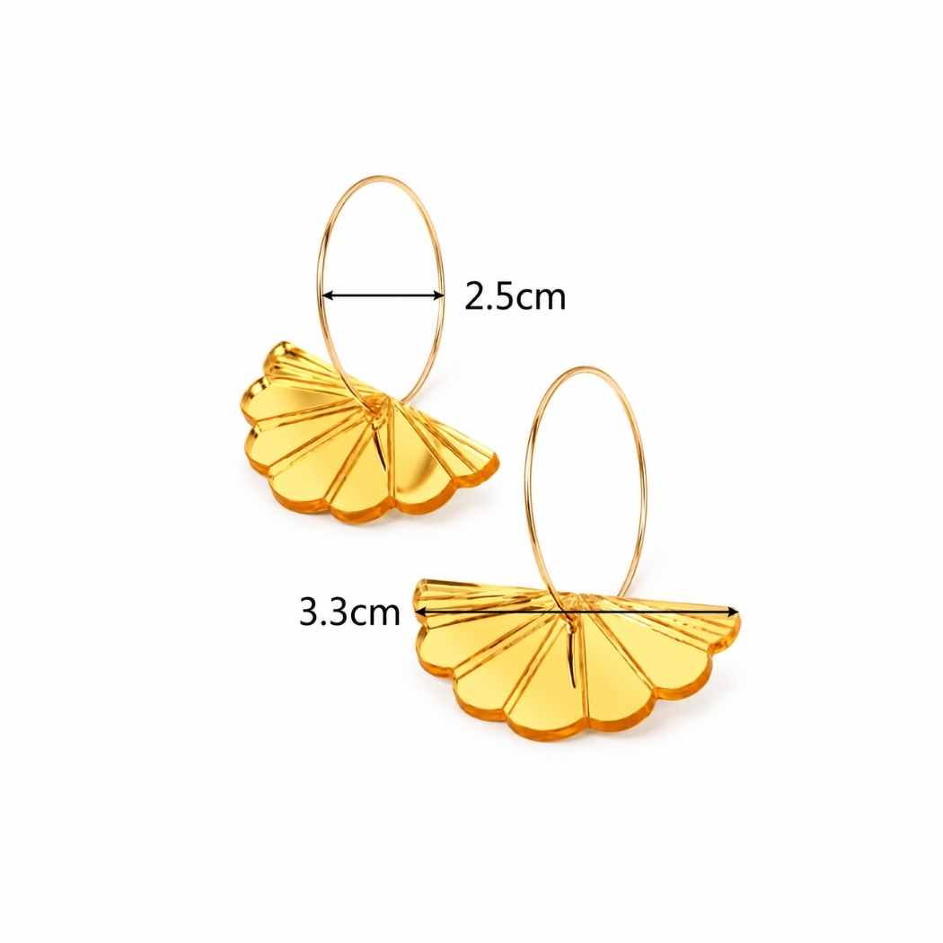 Lightweight gold statement earrings by SassyBirds