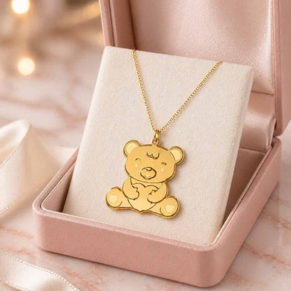 Sasha the Bear Necklace - Cute Acrylic Bear Pendant