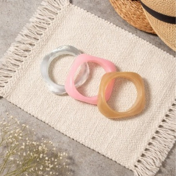 Wavy Lucite Bangle Bracelet