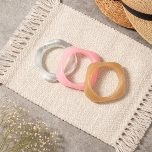 Wavy Lucite Bangle Bracelet