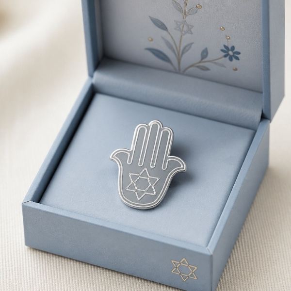 Star of David Hamsa Pin
