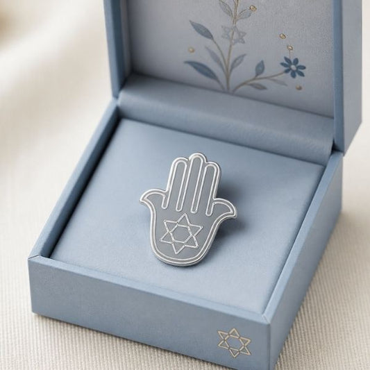 Star of David Hamsa Pin