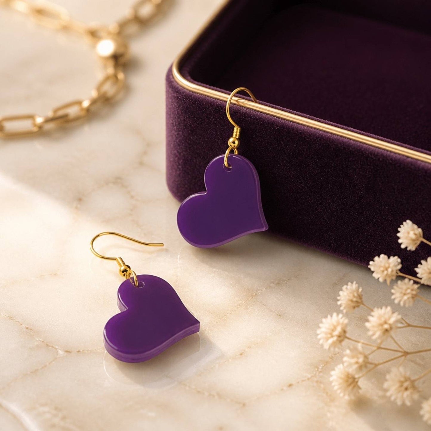 Love Heart Charm Earrings