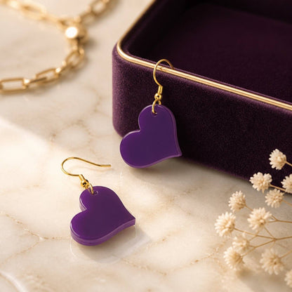 Love Heart Charm Earrings