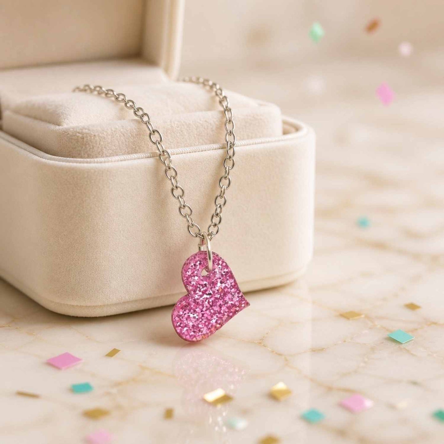 Love Heart Pop Charm Necklace