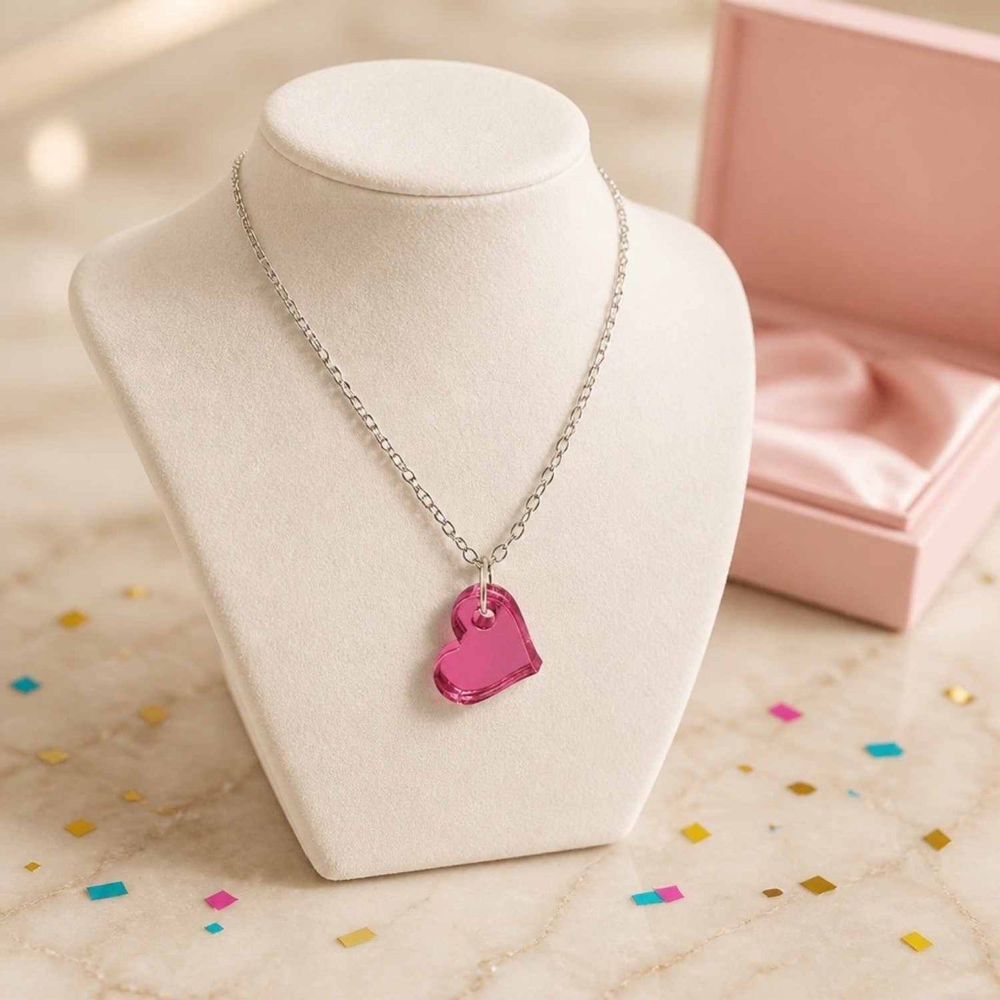 Love Heart Pop Charm Necklace