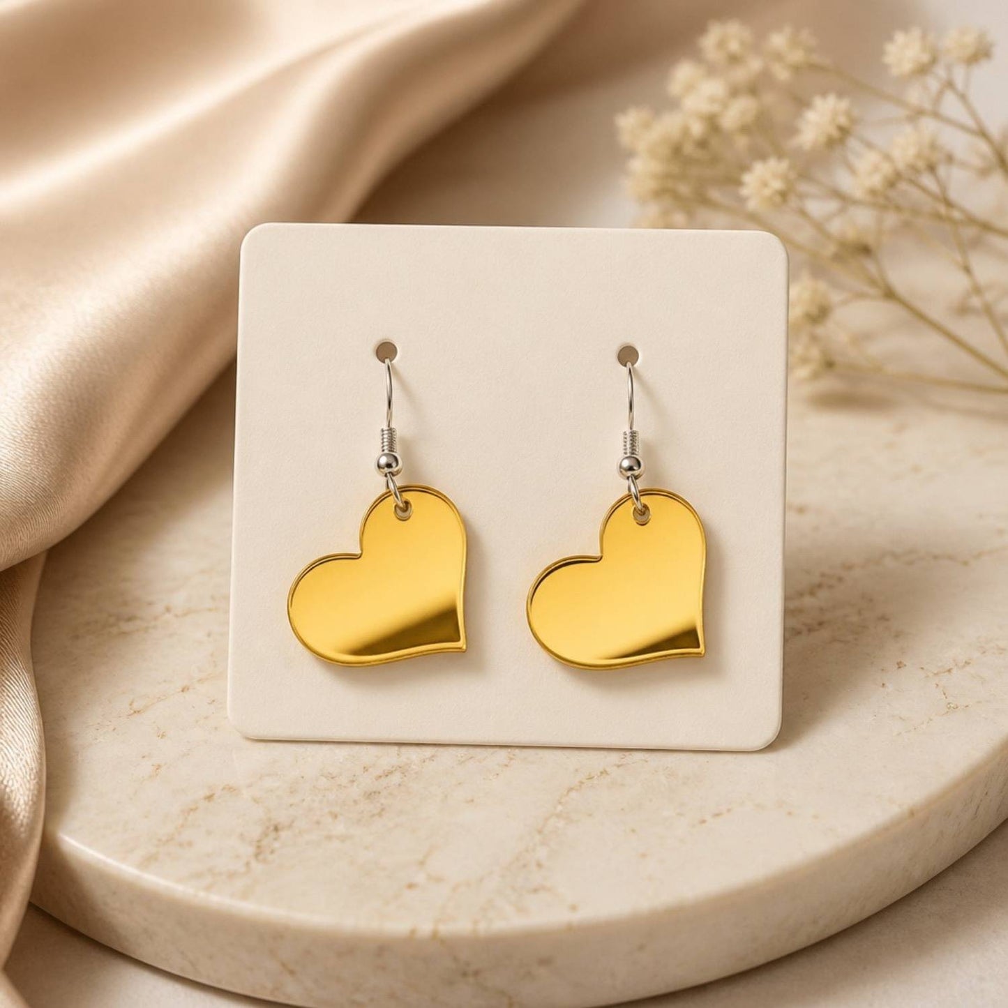 Love Heart Charm Earrings