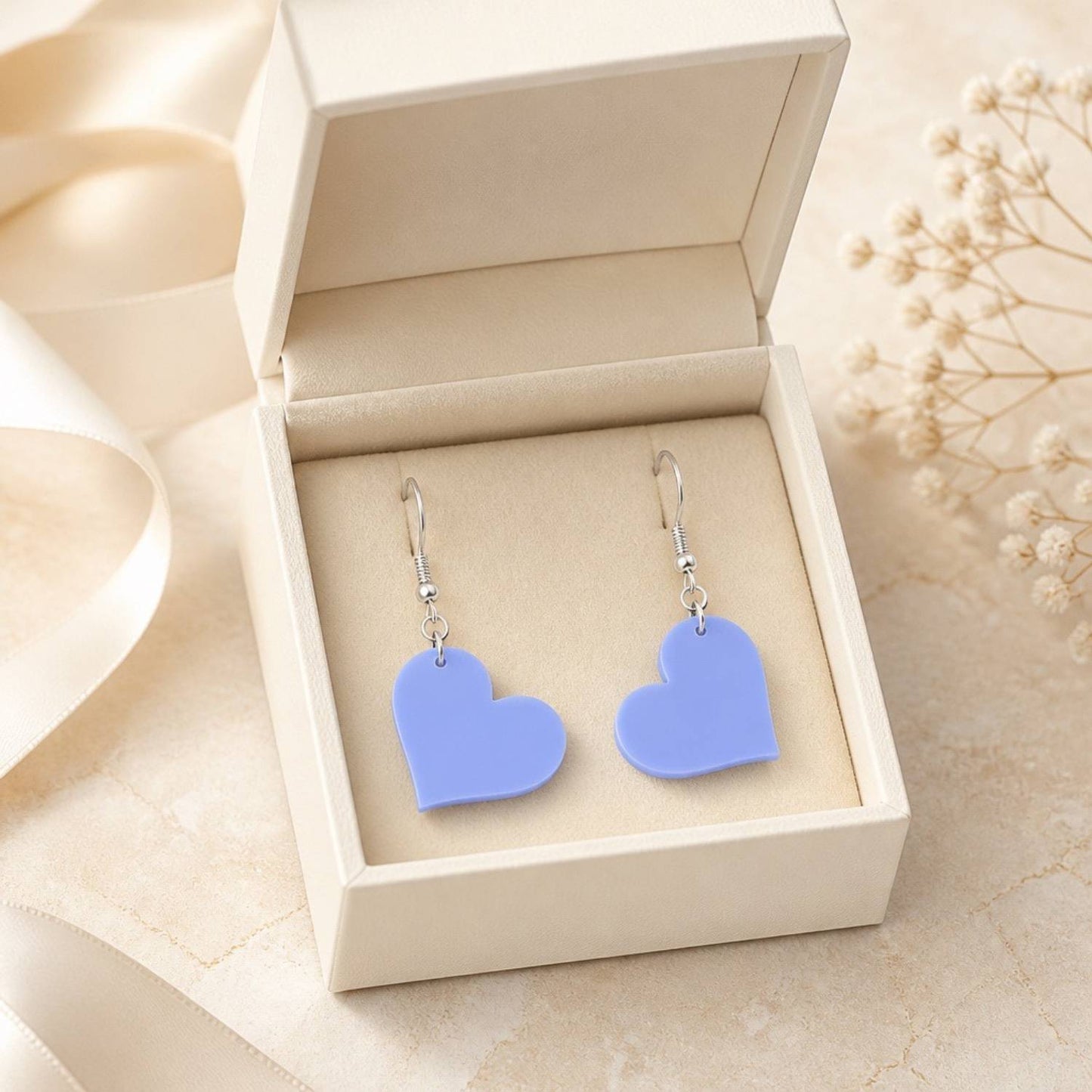 Love Heart Charm Earrings