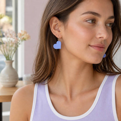 Love Heart Charm Earrings