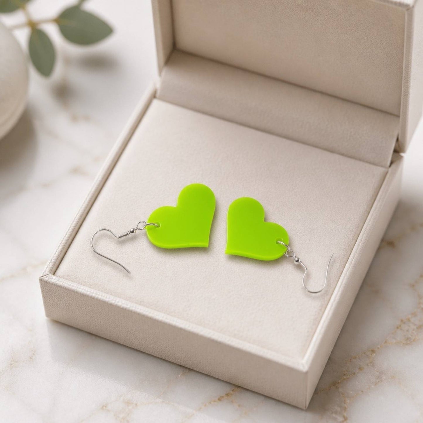 Love Heart Charm Earrings