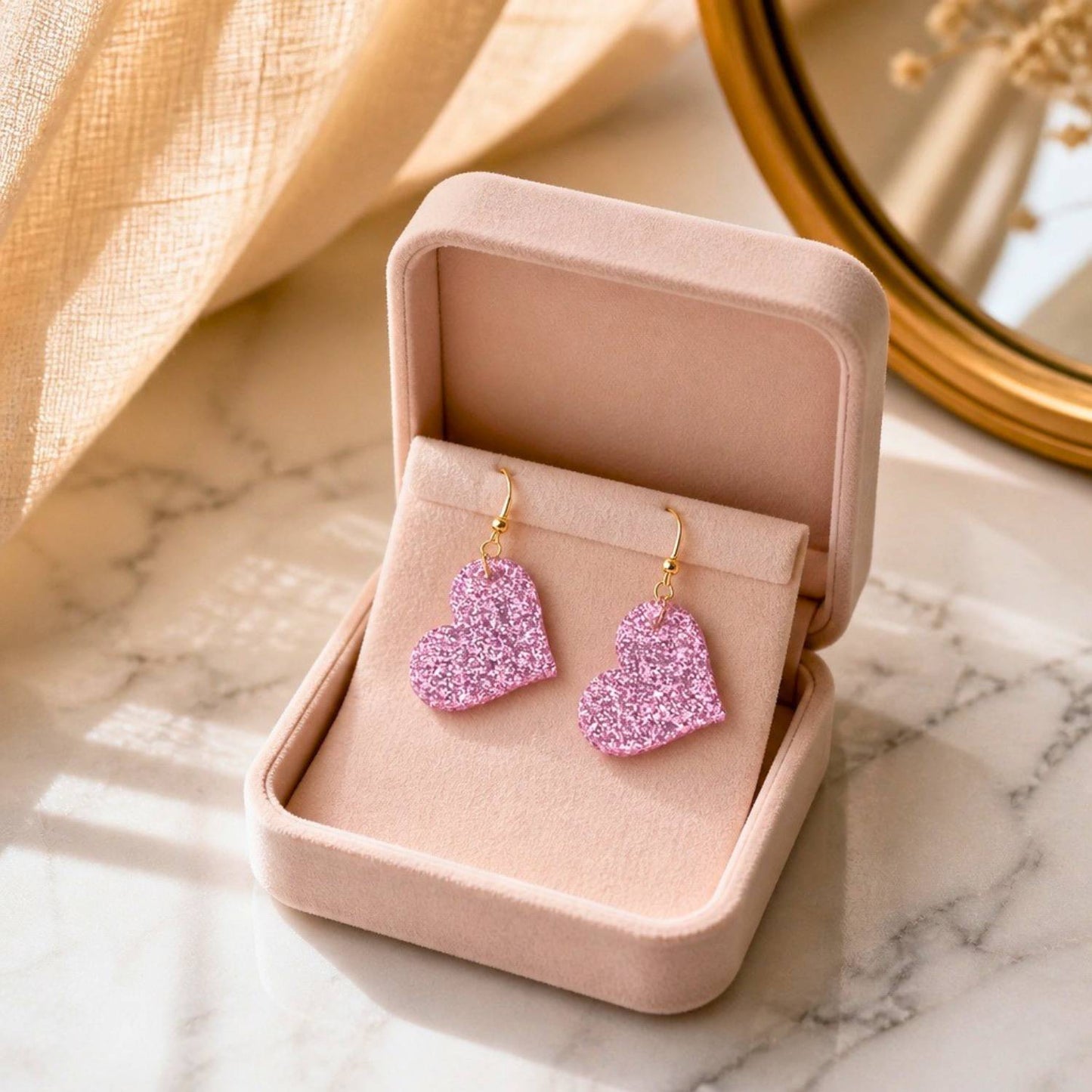 Love Heart Charm Earrings