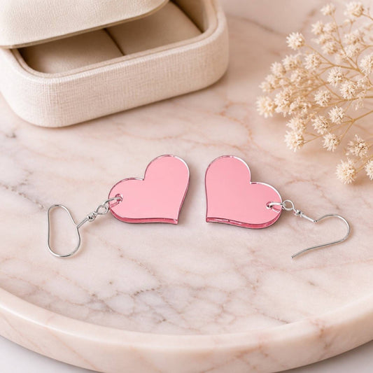 Love Heart Charm Earrings