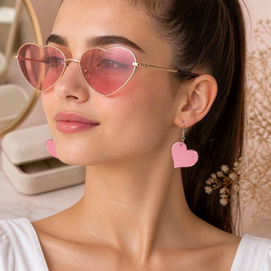 Love Heart Charm Earrings
