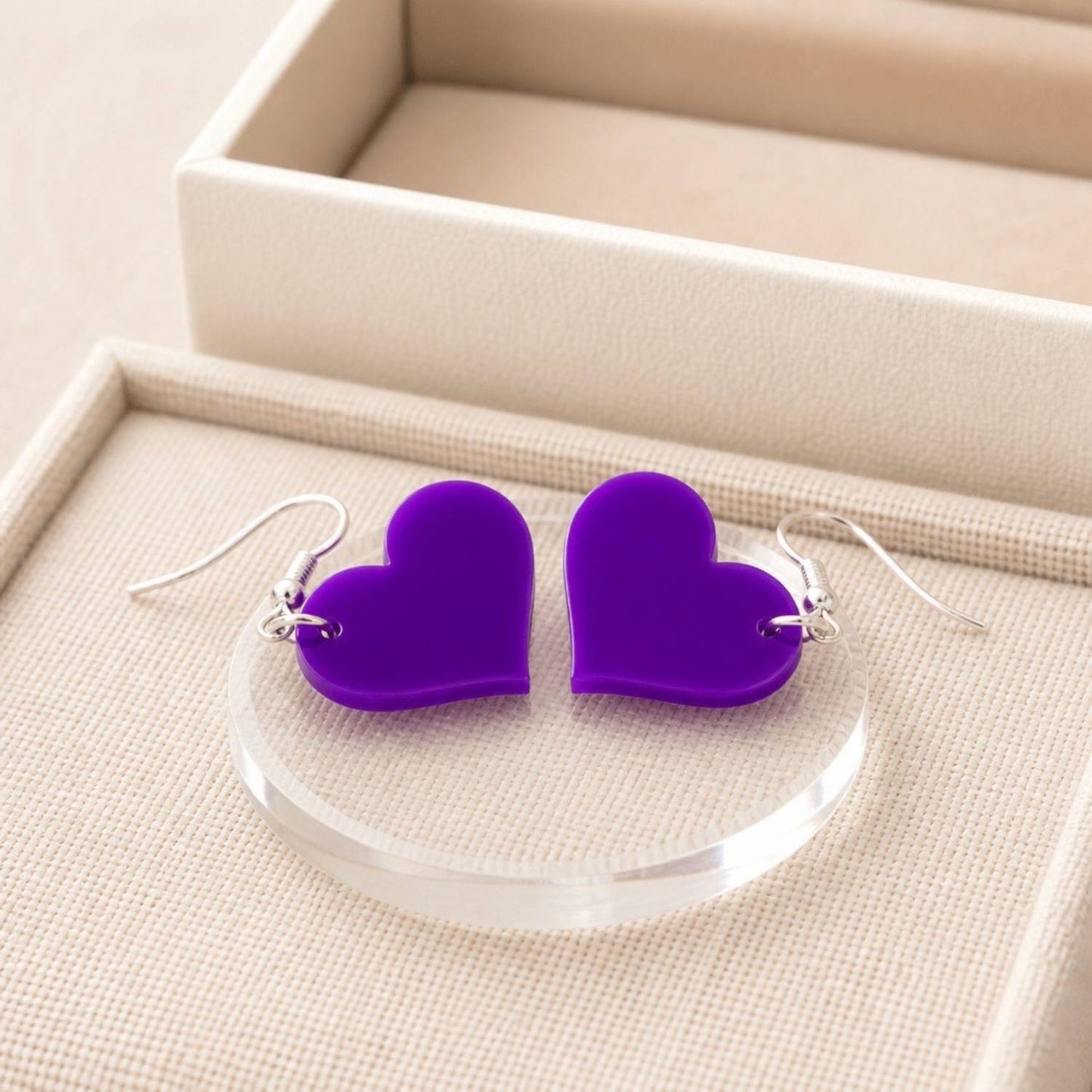 Love Heart Charm Earrings