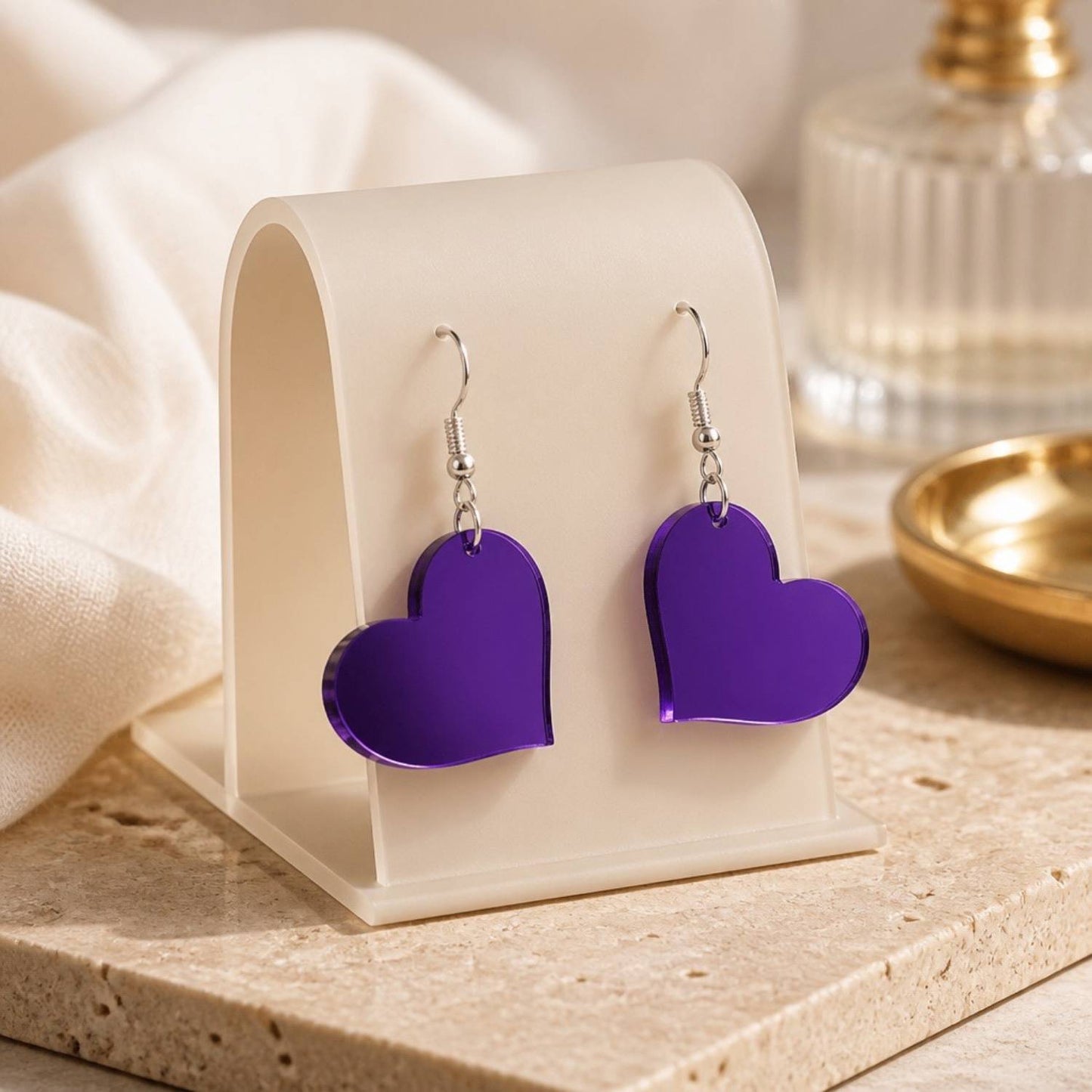 Love Heart Charm Earrings