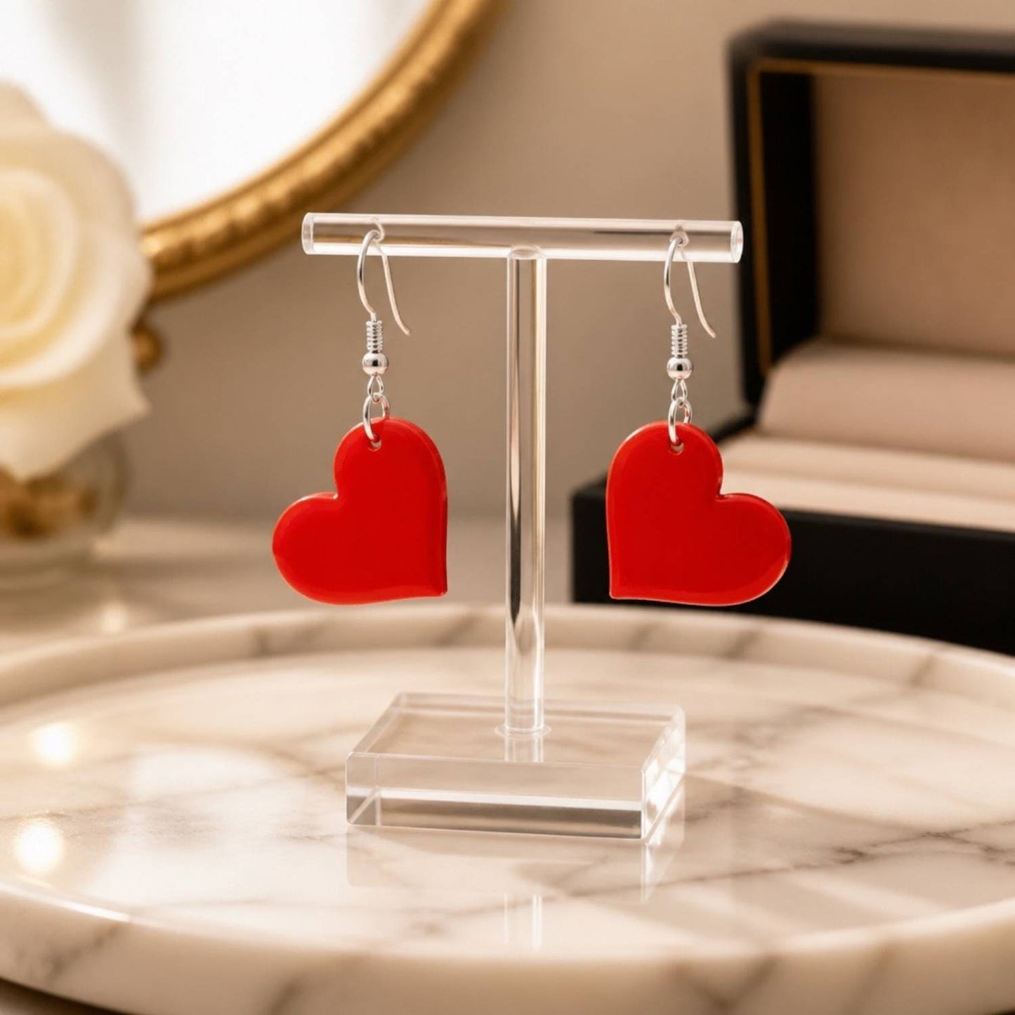 Love Heart Charm Earrings